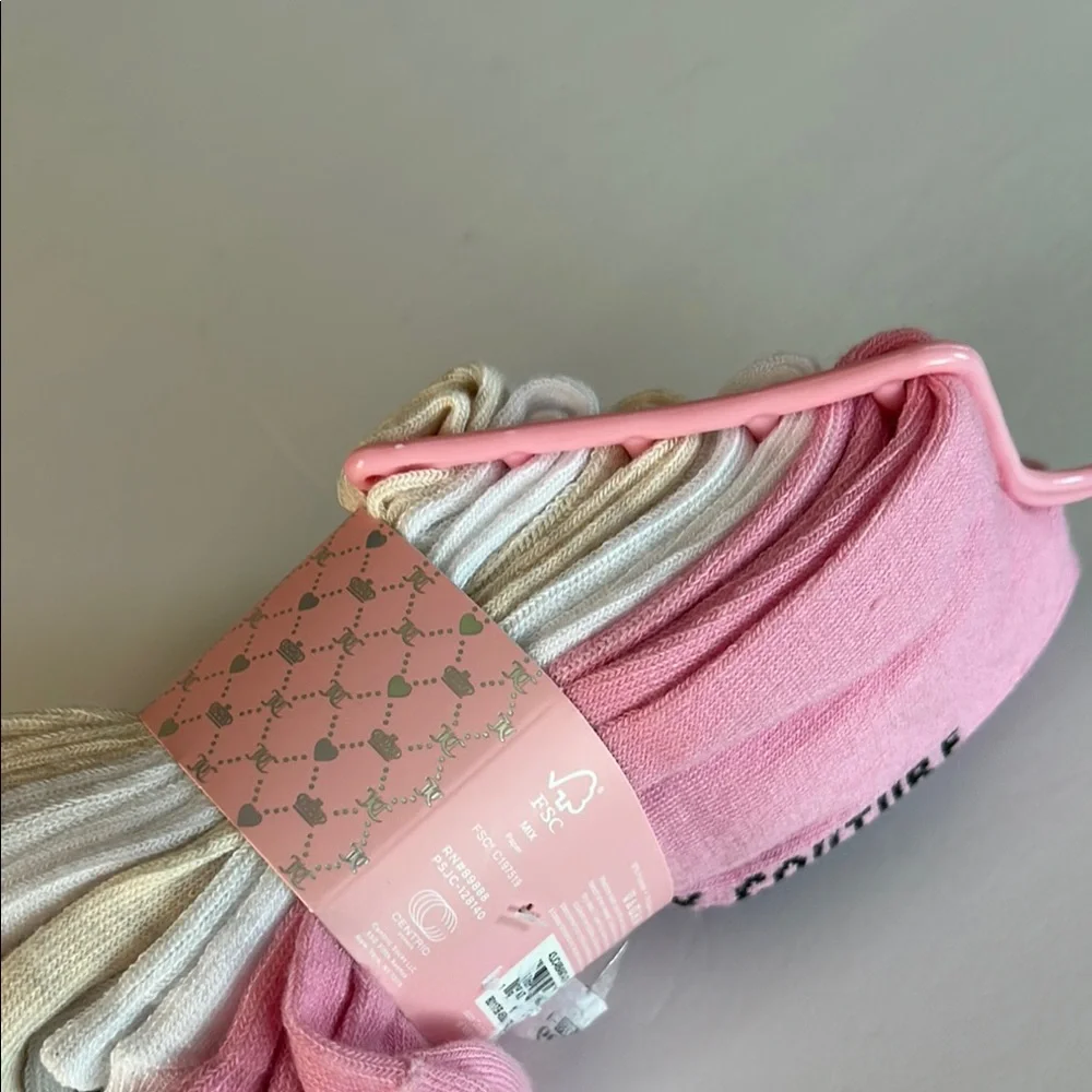 Juicy Couture Bling Crew Socks set with Sparkling Crystals